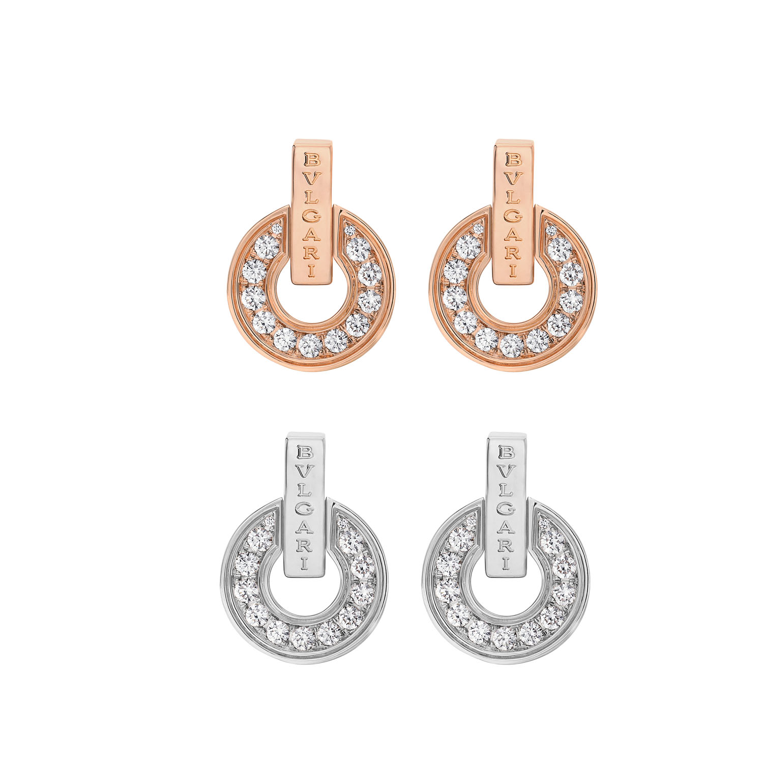 BGE034 Full diamond Bulg@ri bulg@ri earrings - ccjewelryacc