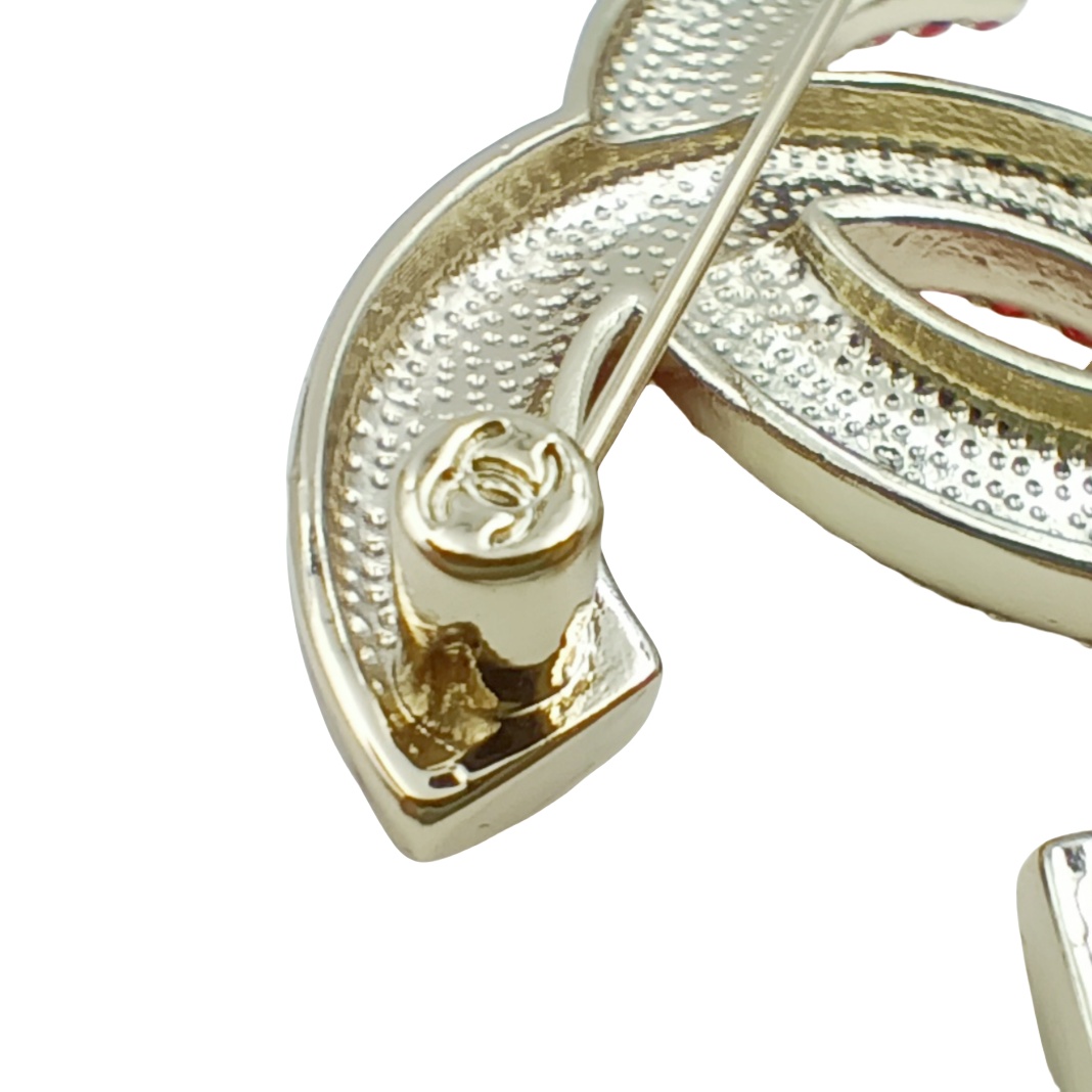 BCB371 Full crystal CC rainbow brooch - ccjewelryacc