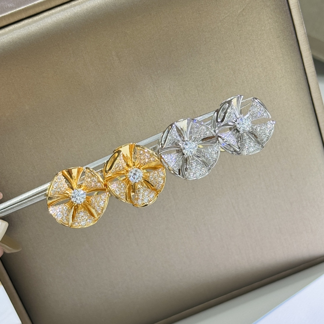 BGES013 S925 Sterling silver and diamond  Divas' dream earrings clip - ccjewelryacc