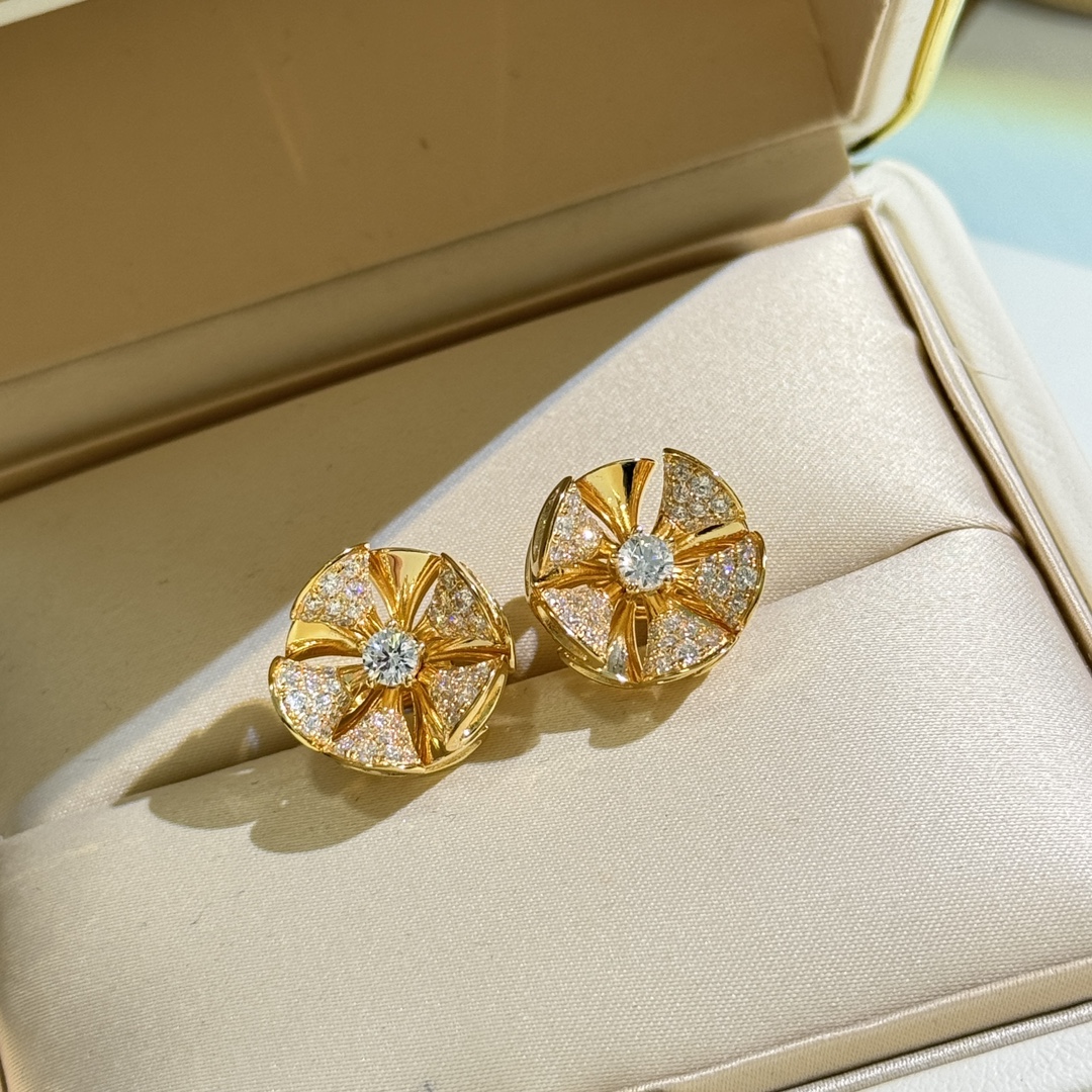 BGES013 S925 Sterling silver and diamond  Divas' dream earrings clip - ccjewelryacc