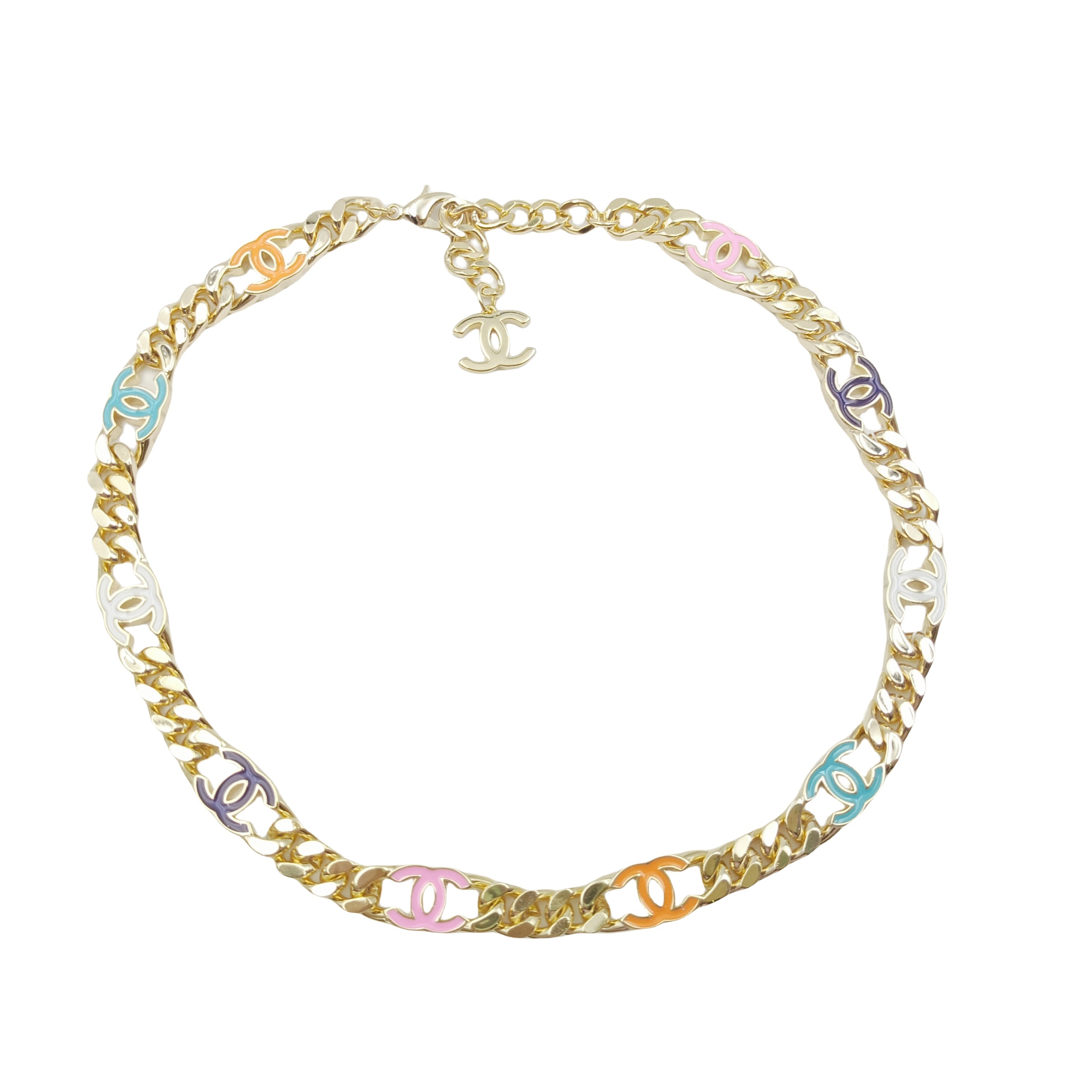 CCN399 Dopamine Color CC Choker Necklace - ccjewelryacc
