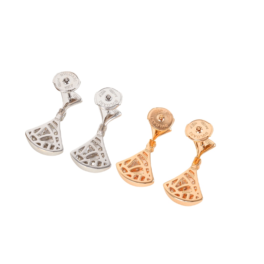 BGES010 S925 Sterling silver and diamond  Divas dream earrings - ccjewelryacc