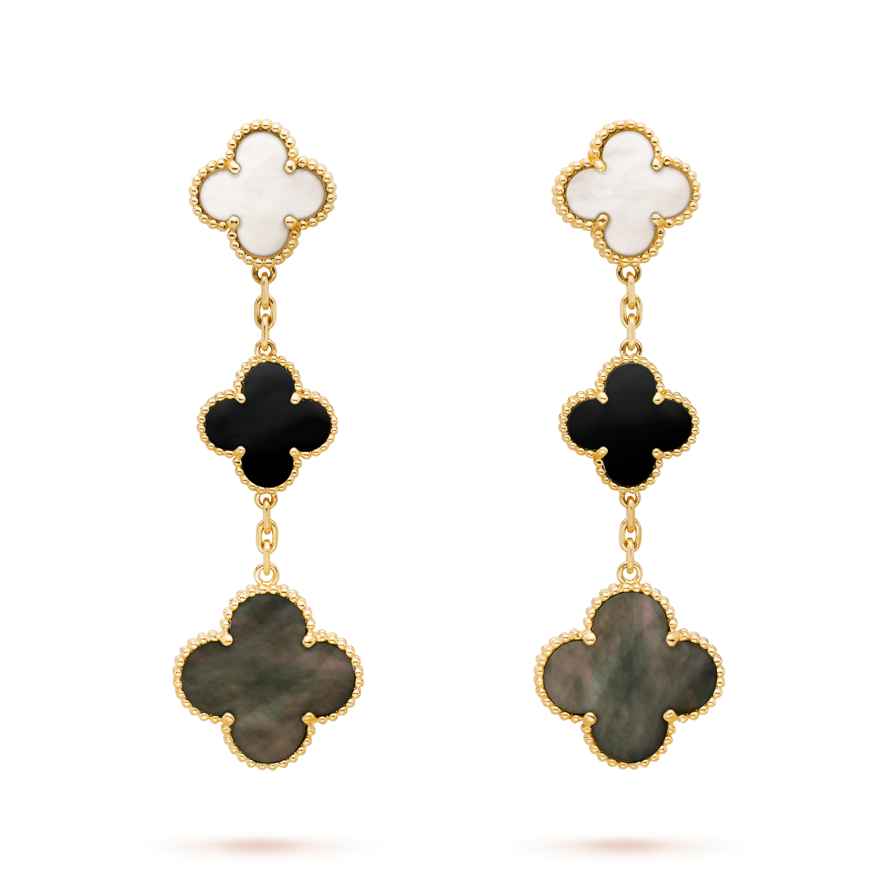 VCE035 VCA Magic Alhambra stud earring clip 3 motifs - ccfashionjewelry