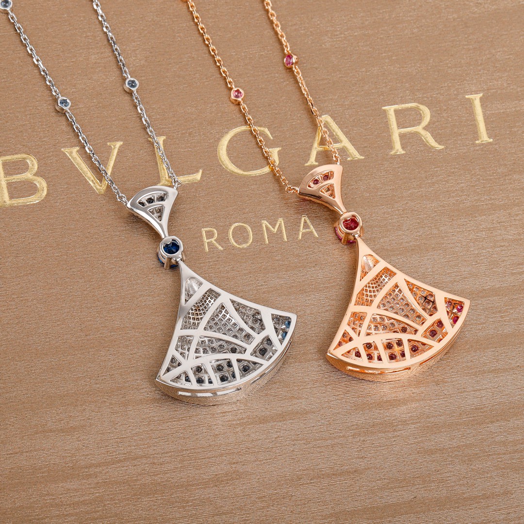 BGNV006 V-Gold Colorful diamond DIVA DREAM necklace - ccjewelryacc