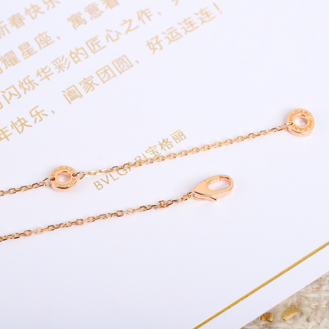 BGNS012 S925 Sterling Silver DIVAS'DREAM necklace Rose gold - ccjewelryacc