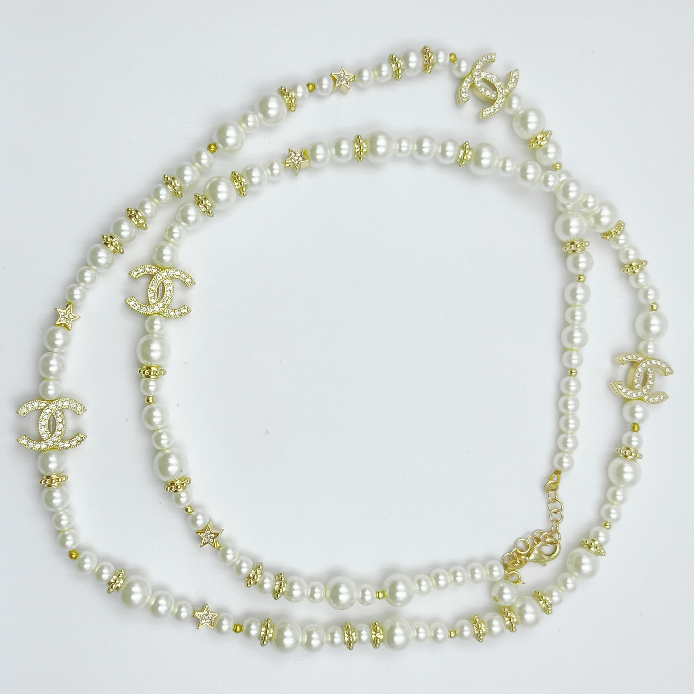 CCL003 CC Long chain pearl Necklace sweater chain - ccjewelryacc