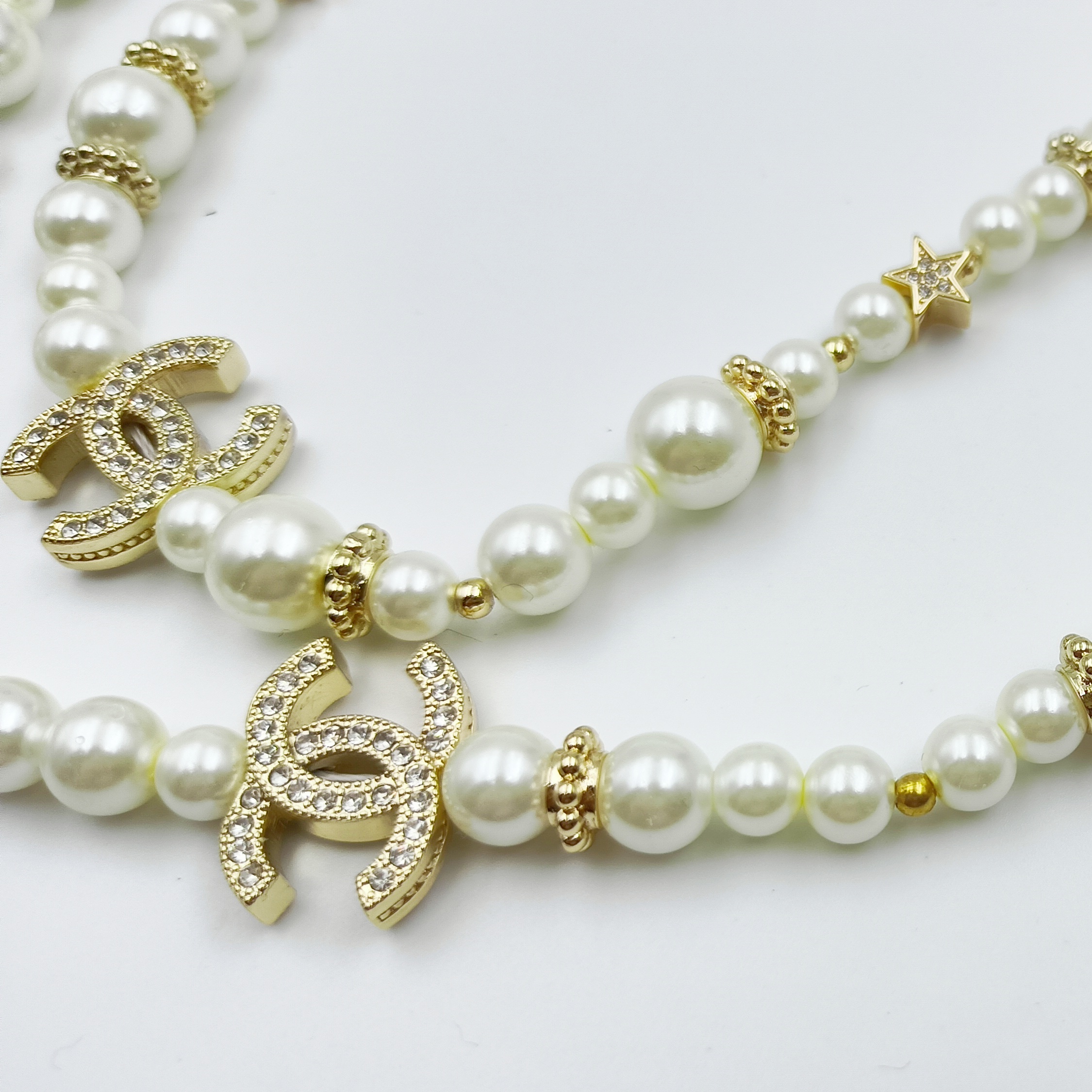 CCL003 CC Long chain pearl Necklace sweater chain - ccjewelryacc