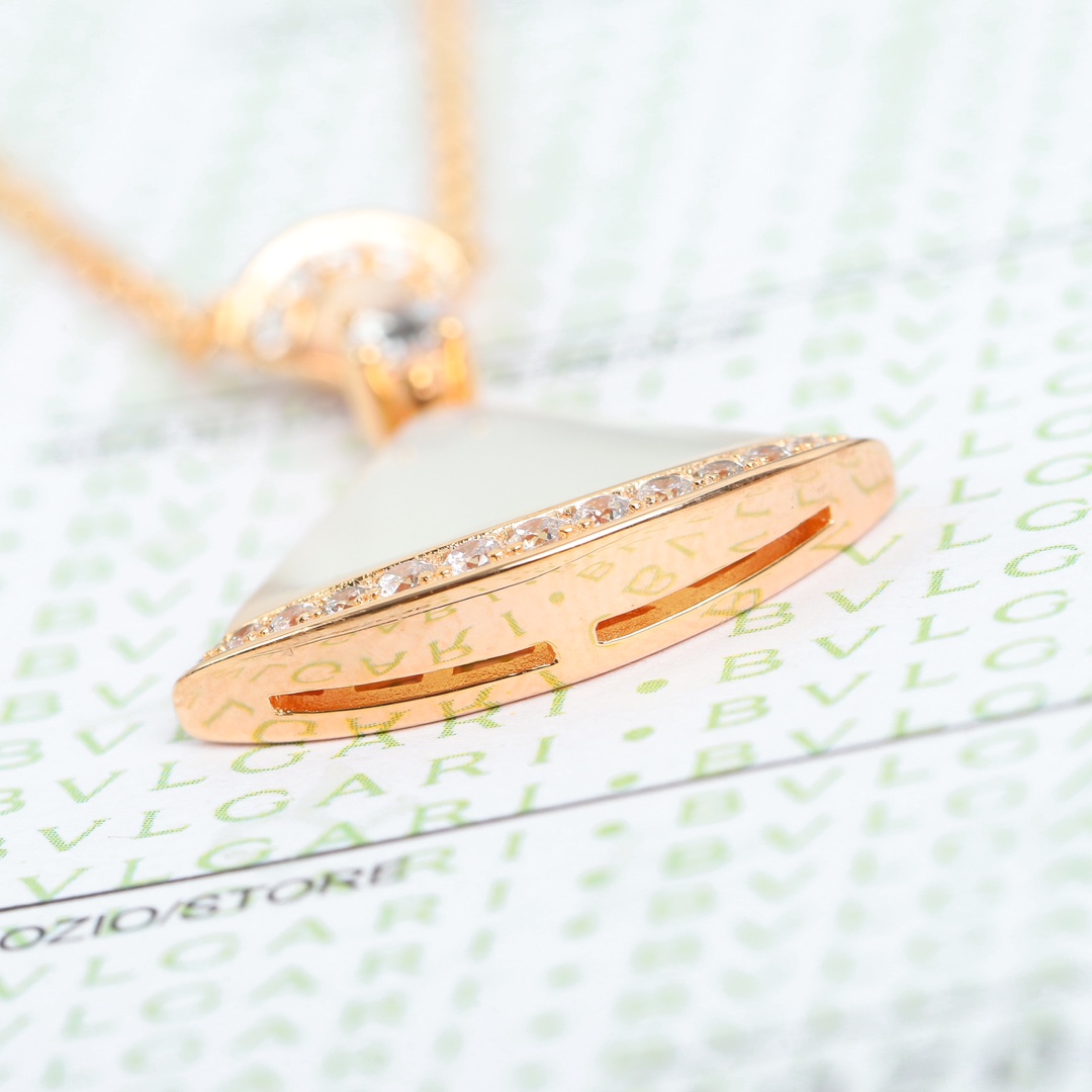 BGNS012 S925 Sterling Silver DIVAS'DREAM necklace Rose gold - ccjewelryacc