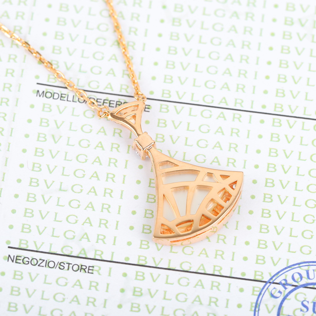 BGNS012 S925 Sterling Silver DIVAS'DREAM necklace Rose gold - ccjewelryacc