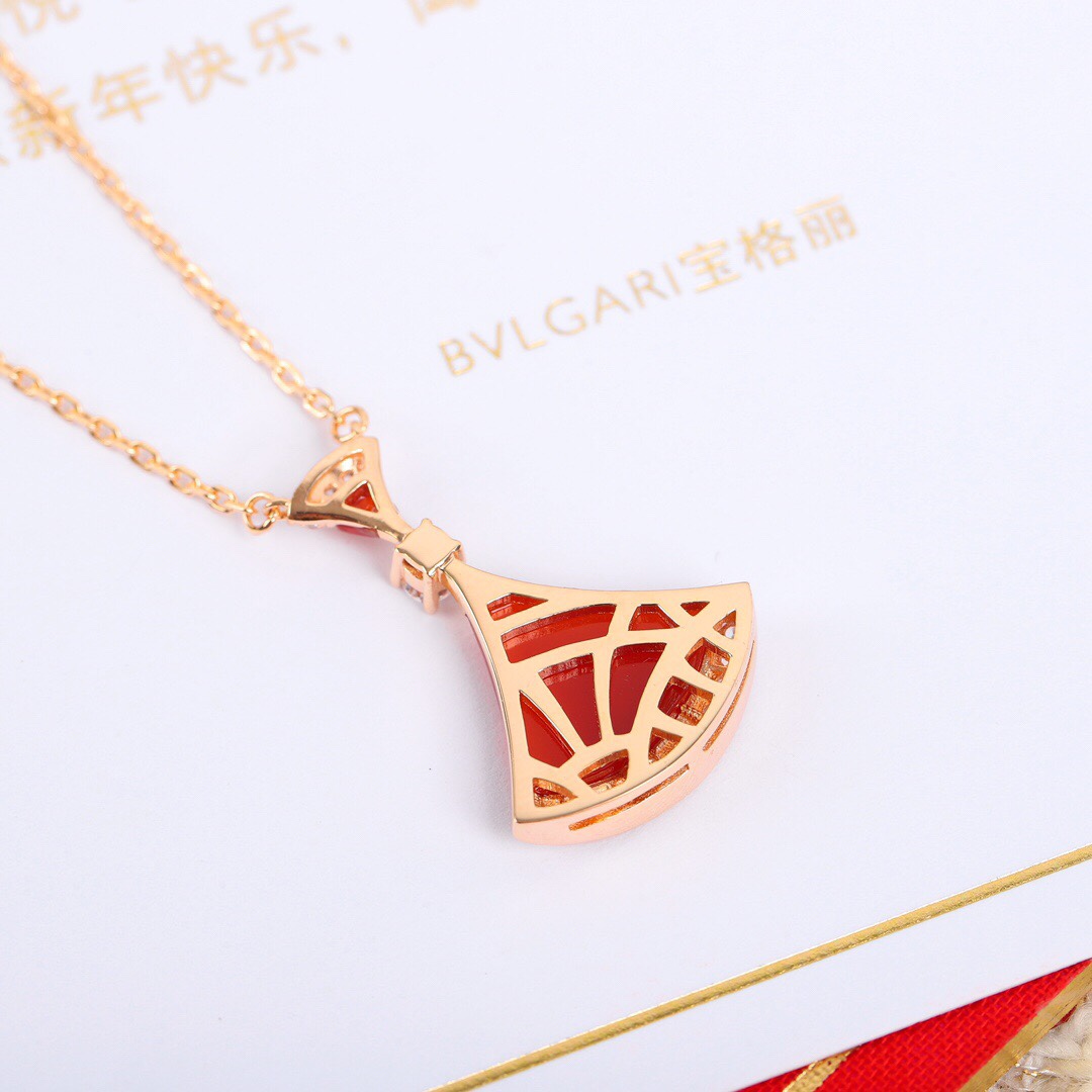 BGNS012 S925 Sterling Silver DIVAS'DREAM necklace Rose gold - ccjewelryacc