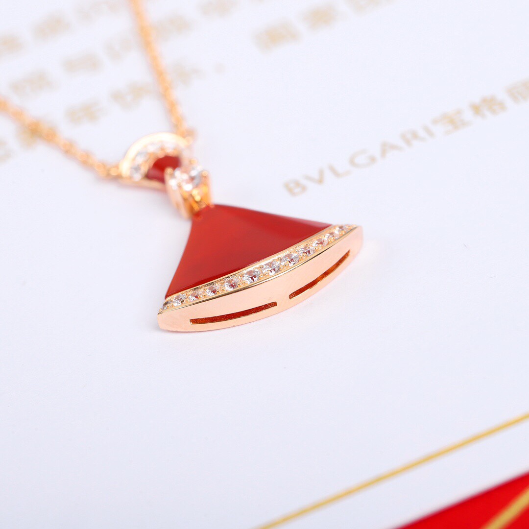 BGNS012 S925 Sterling Silver DIVAS'DREAM necklace Rose gold - ccjewelryacc
