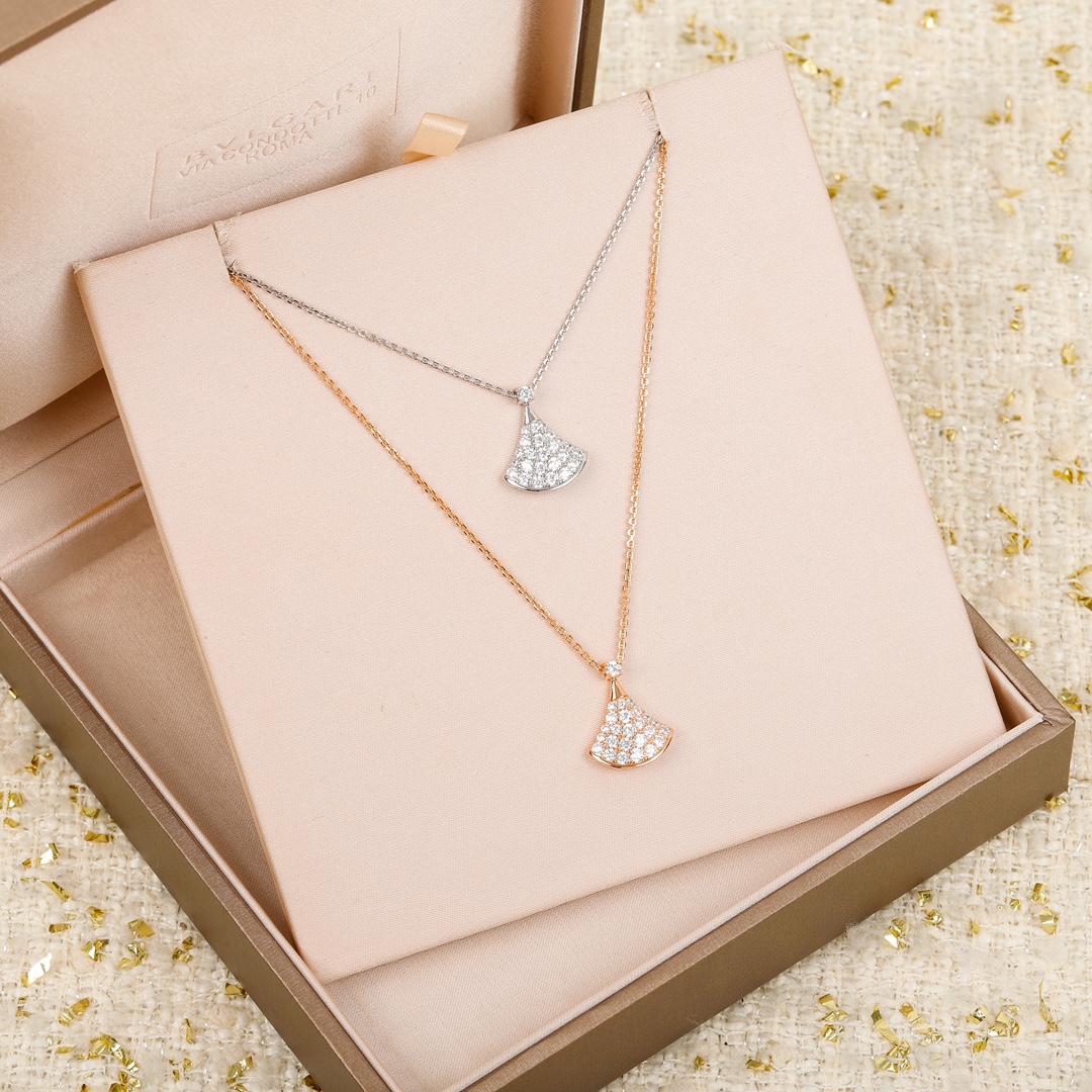 BGNS004 S925 Sterling Silver Full diamond DIVAS'DREAM necklace - ccjewelryacc