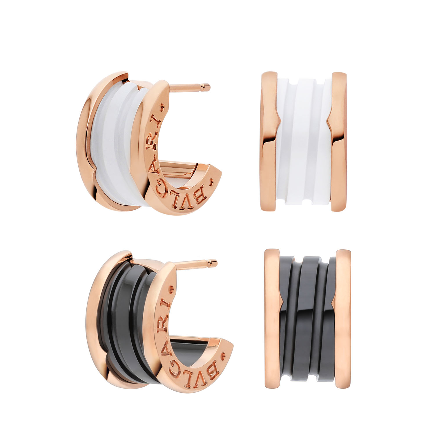 BGE032 Ceramic B zero1 rock earrings - ccjewelryacc