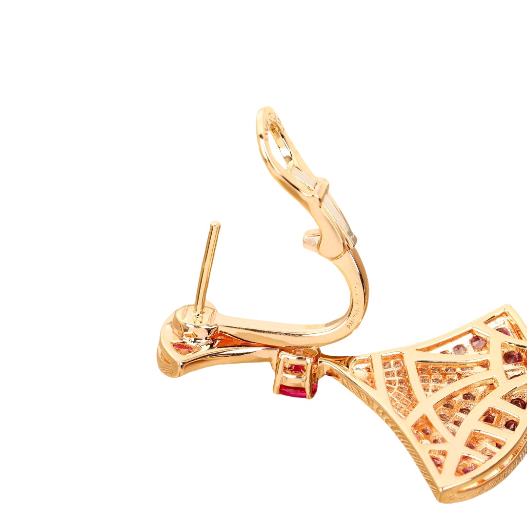 BGES014 S925 Sterling silver and diamond  Divas' dream earrings clip - ccjewelryacc