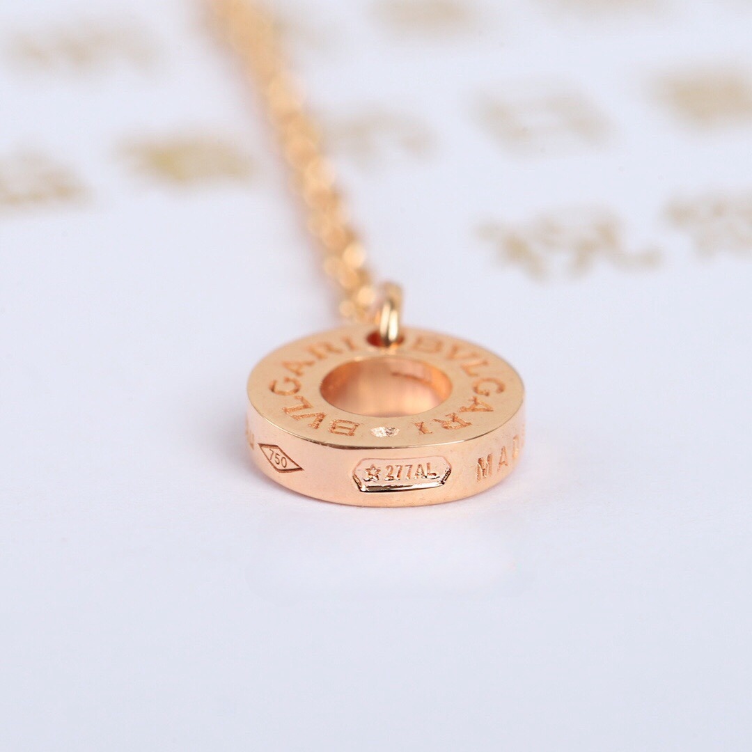 BGNS012 S925 Sterling Silver DIVAS'DREAM necklace Rose gold - ccjewelryacc