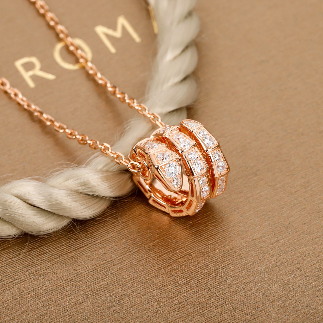 BGN005 Full diamond serpenti necklace - ccjewelryacc