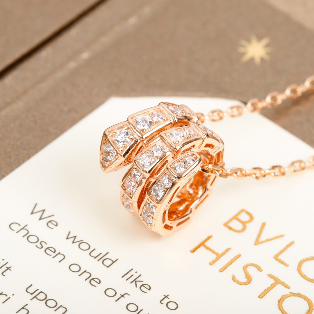 BGN005 Full diamond serpenti necklace - ccjewelryacc