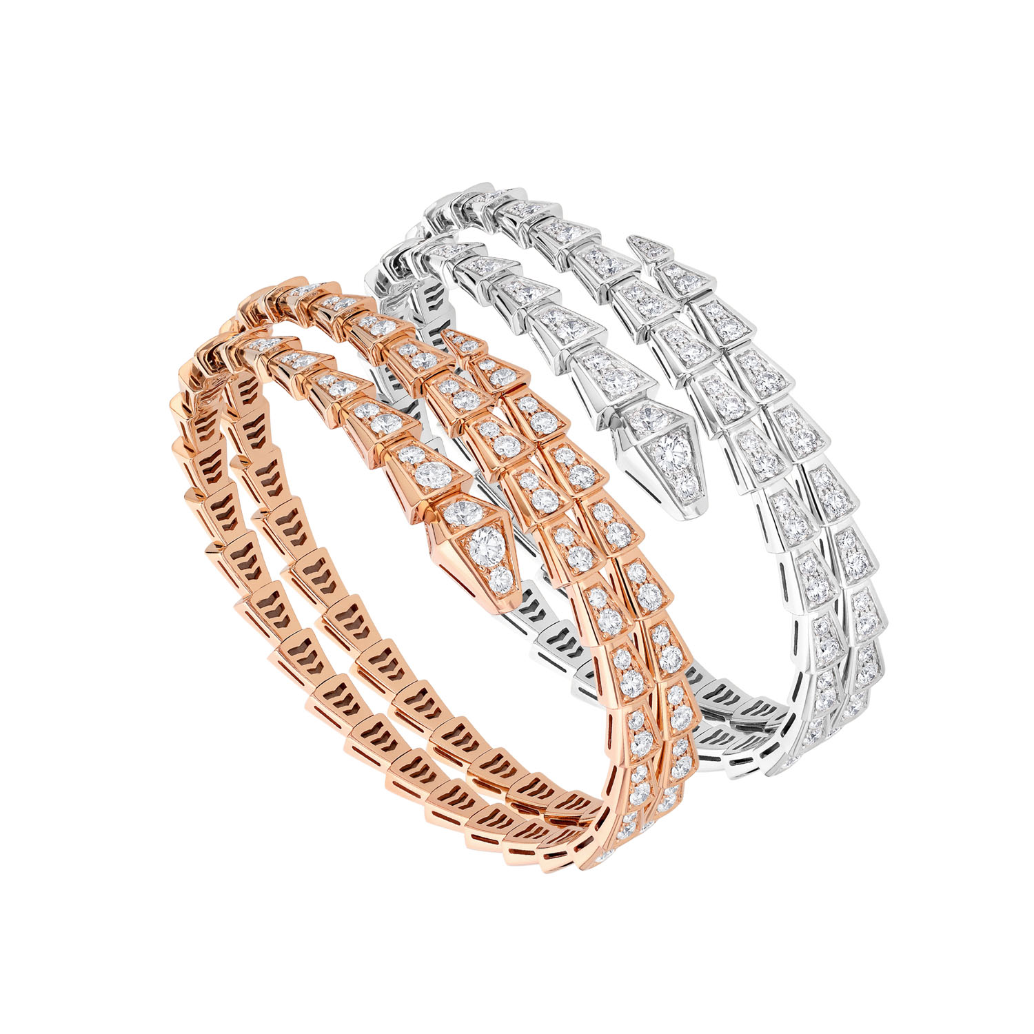 BGS003B Full diamond Snake Serpenti viper bangle bracelet - ccfashionjewelry