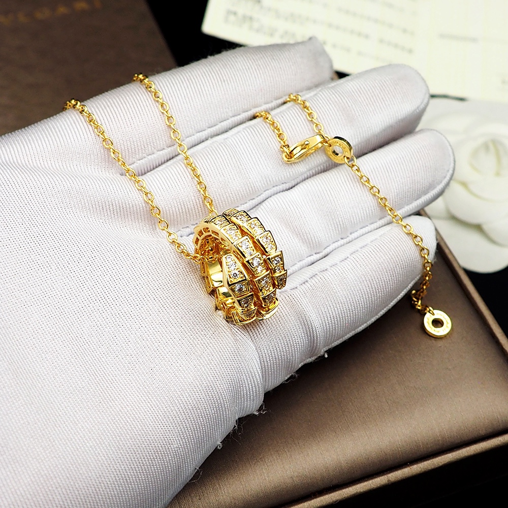 BGN005 Full diamond serpenti necklace - ccjewelryacc