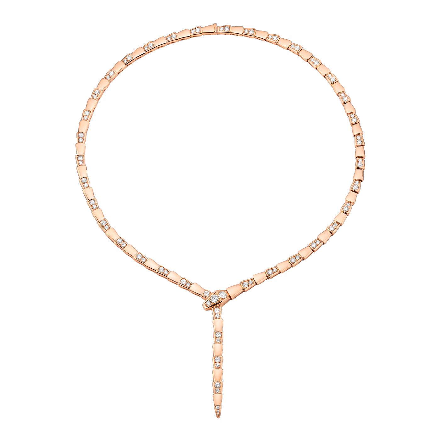 BGN034 Serpenti viper necklace with half diamond - ccfashionjewelry