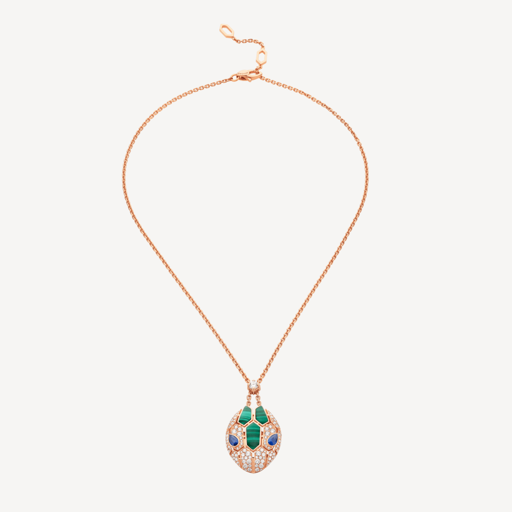 BGN006 Blue gemstone Serpenti seduttori necklace - ccjewelryacc