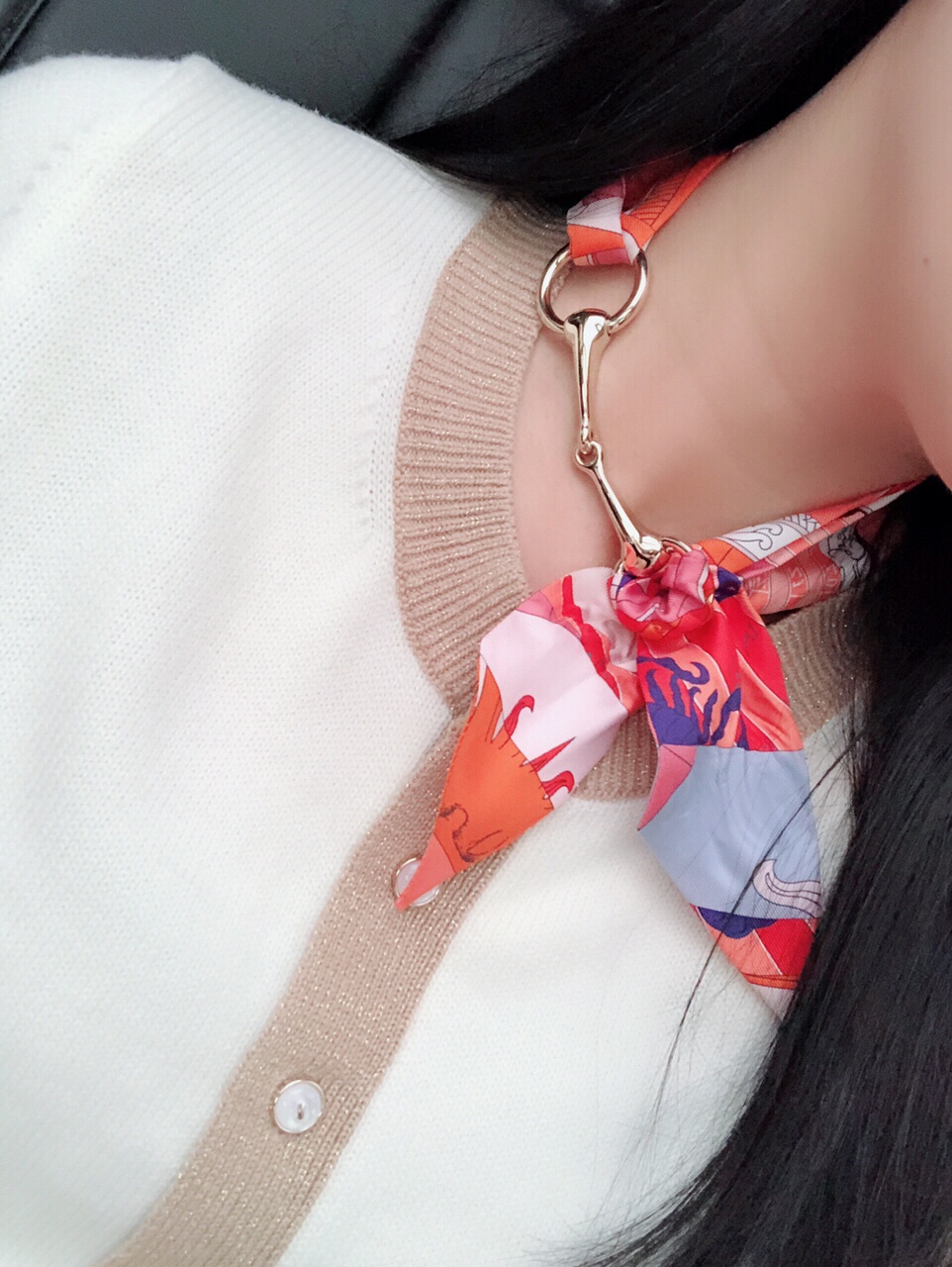 HMF002 Metal Mors twilly scarf ring Large - ccjewelryacc