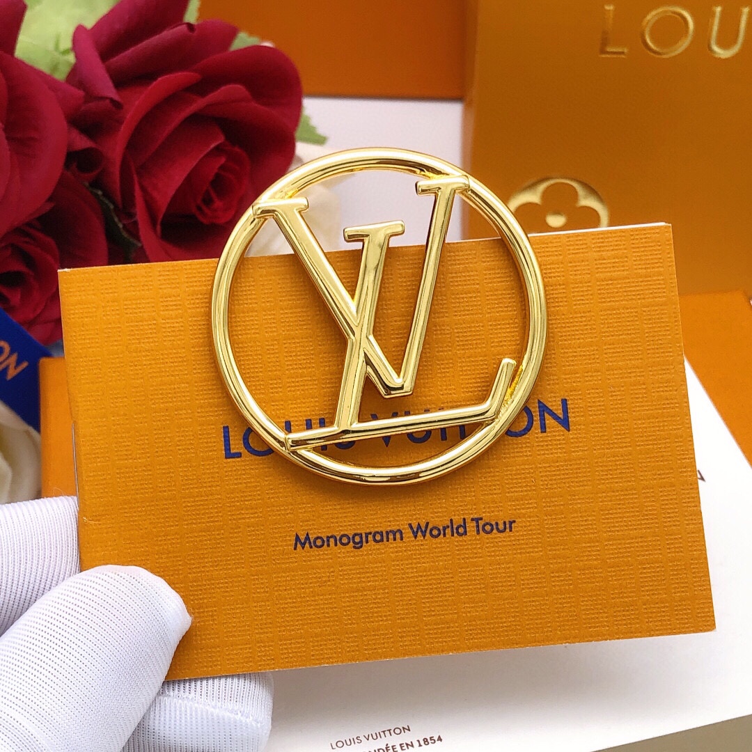 LVB001 VL LOGO BROOCH PIN in Metal - ccjewelryacc