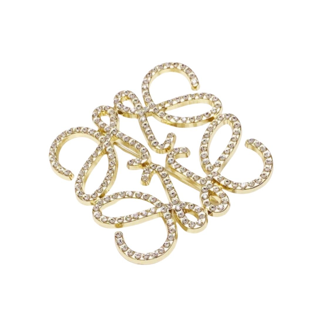 BLB004 Full crystal Anagram crystal pin & brooche - ccjewelryacc