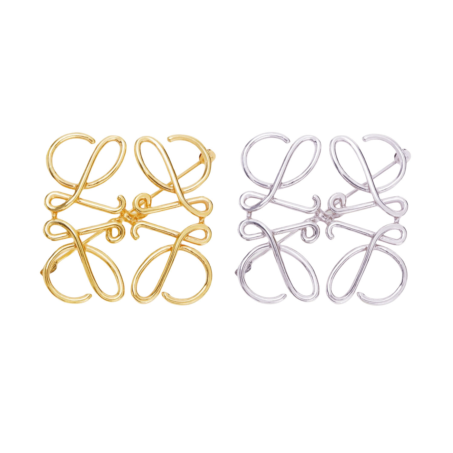 BLB005 Anagram brooch in metal - ccjewelryacc