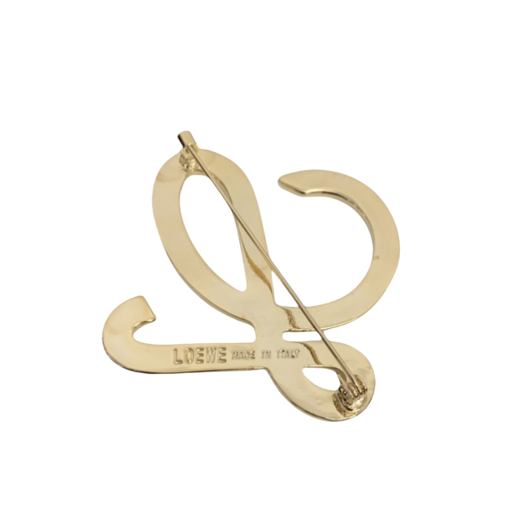 BLB011 Full crystal L letter brooch Pins - ccjewelryacc