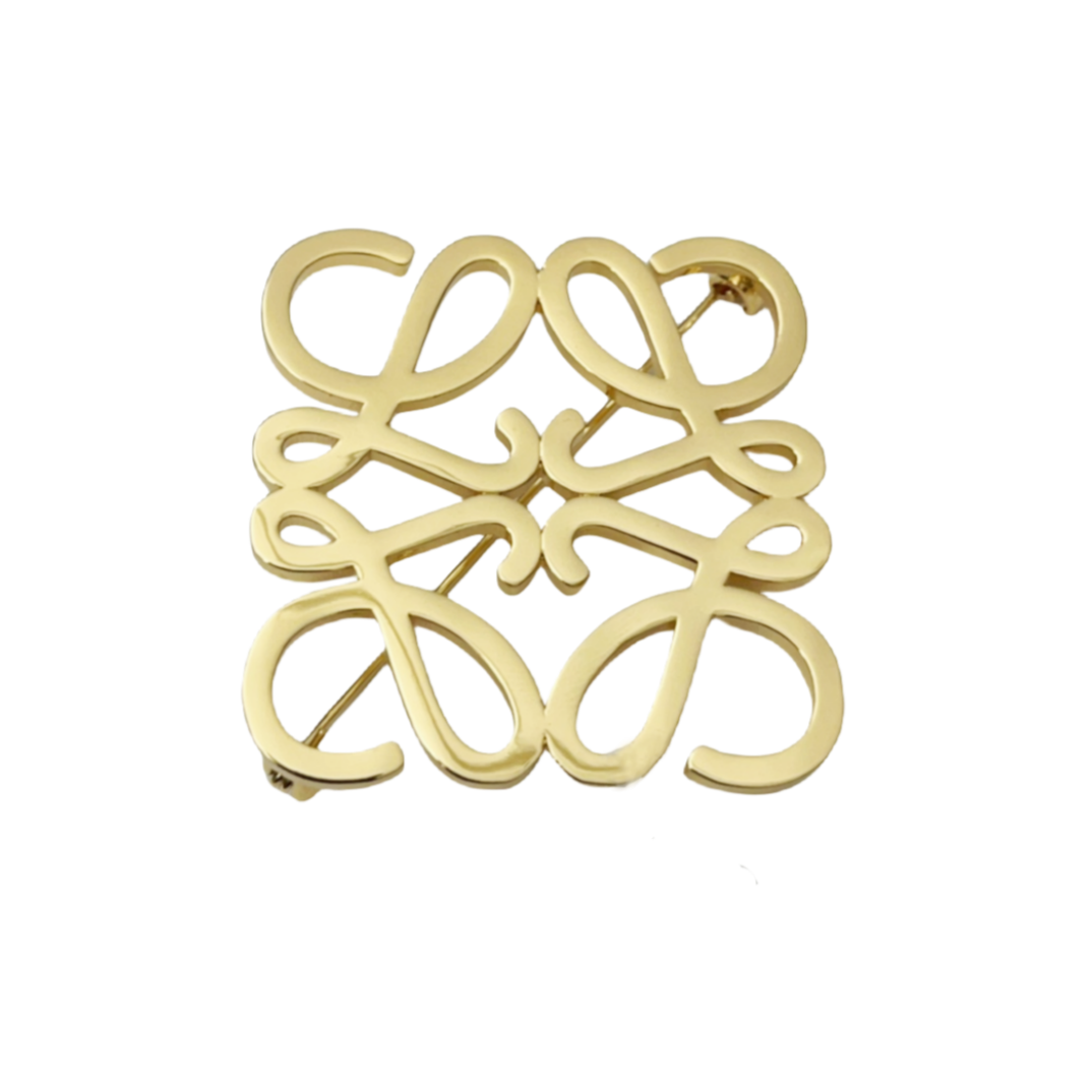 BLB003 Anagram brooch in metal - ccjewelryacc
