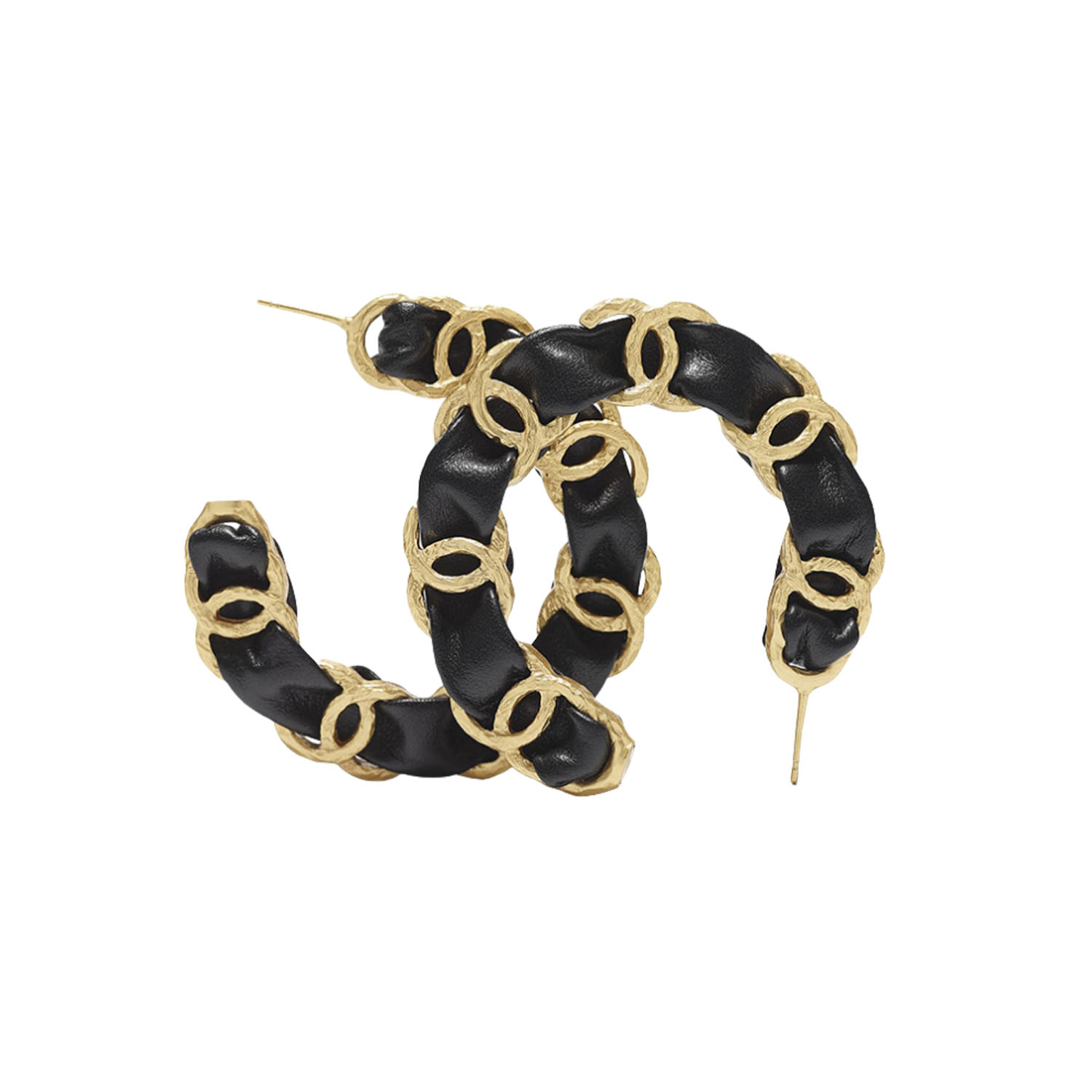 CCE884 Metal leater CC hook earrings - ccjewelryacc