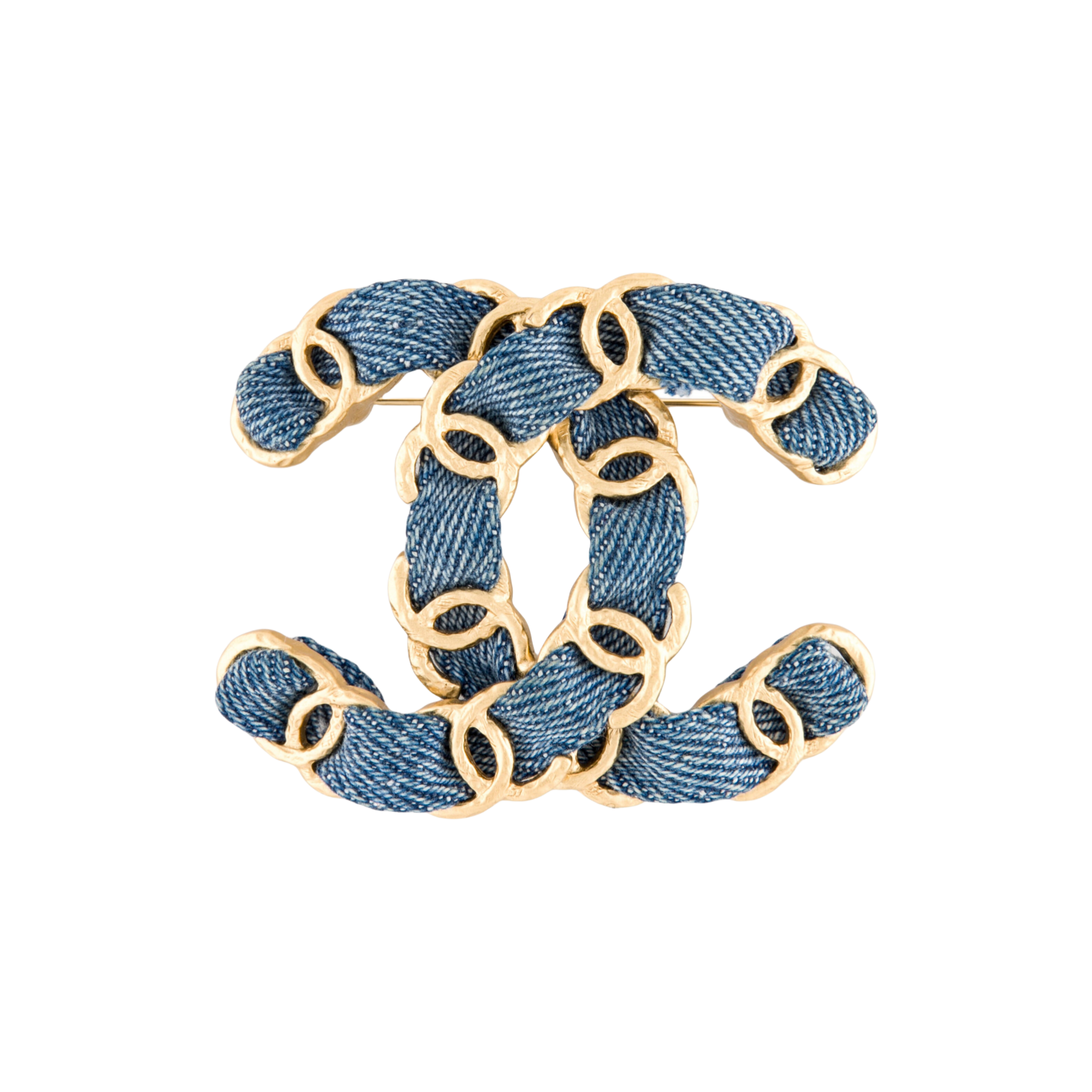 BCB012 Metal fabric CC brooch - ccjewelryacc