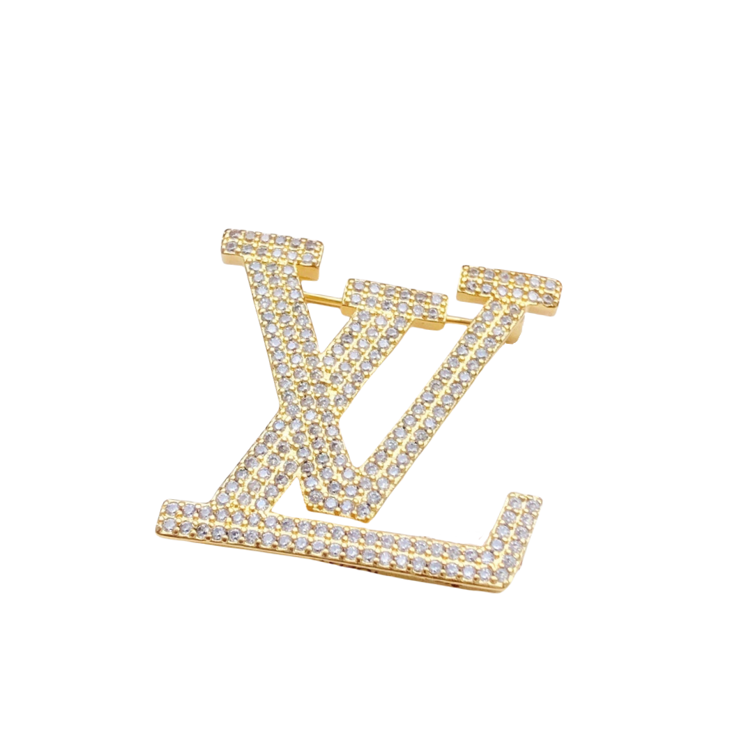 LVB004 Metal full crystal louis brooch pin - ccjewelryacc