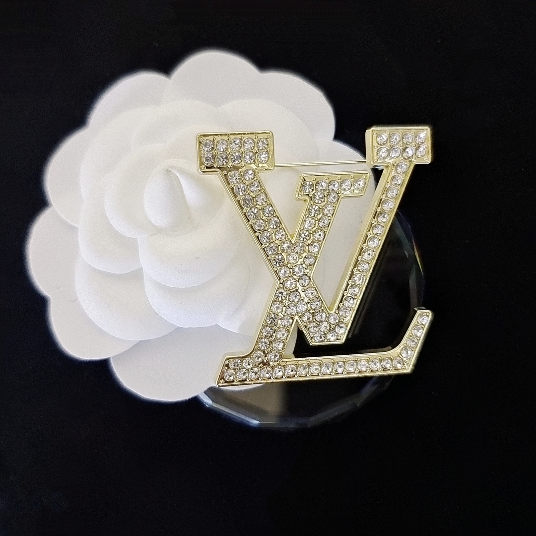 LVB017 Crystal Sparkling Louise Brooch - ccjewelryacc