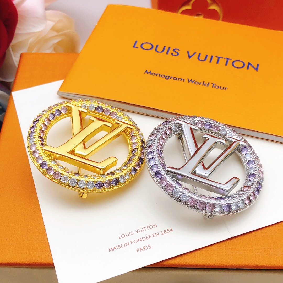 LVB014 Colorfull crystal Sparkling Louise Brooch - ccjewelryacc