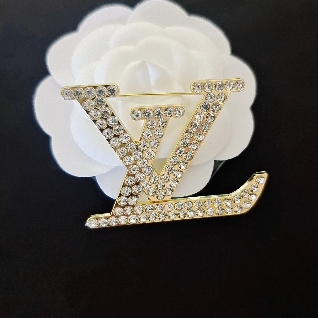 LVB016 Crystal Sparkling Louise Brooch Large - ccjewelryacc