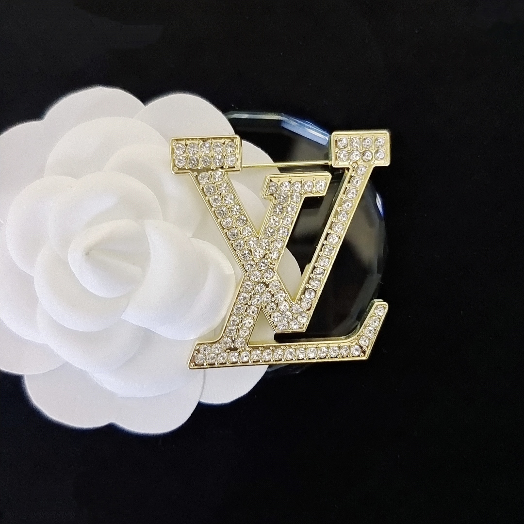 LVB017 Crystal Sparkling Louise Brooch - ccjewelryacc