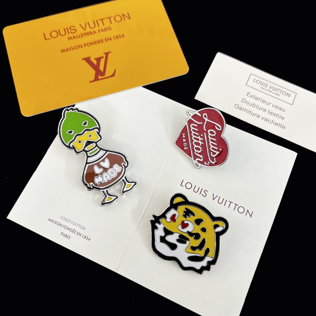 LVB006 Louis x Nigo Pins Set of 3 - ccjewelryacc