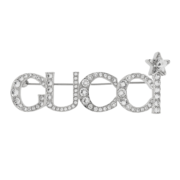 GGB012 Crystal GG letter brooch pin - ccjewelryacc