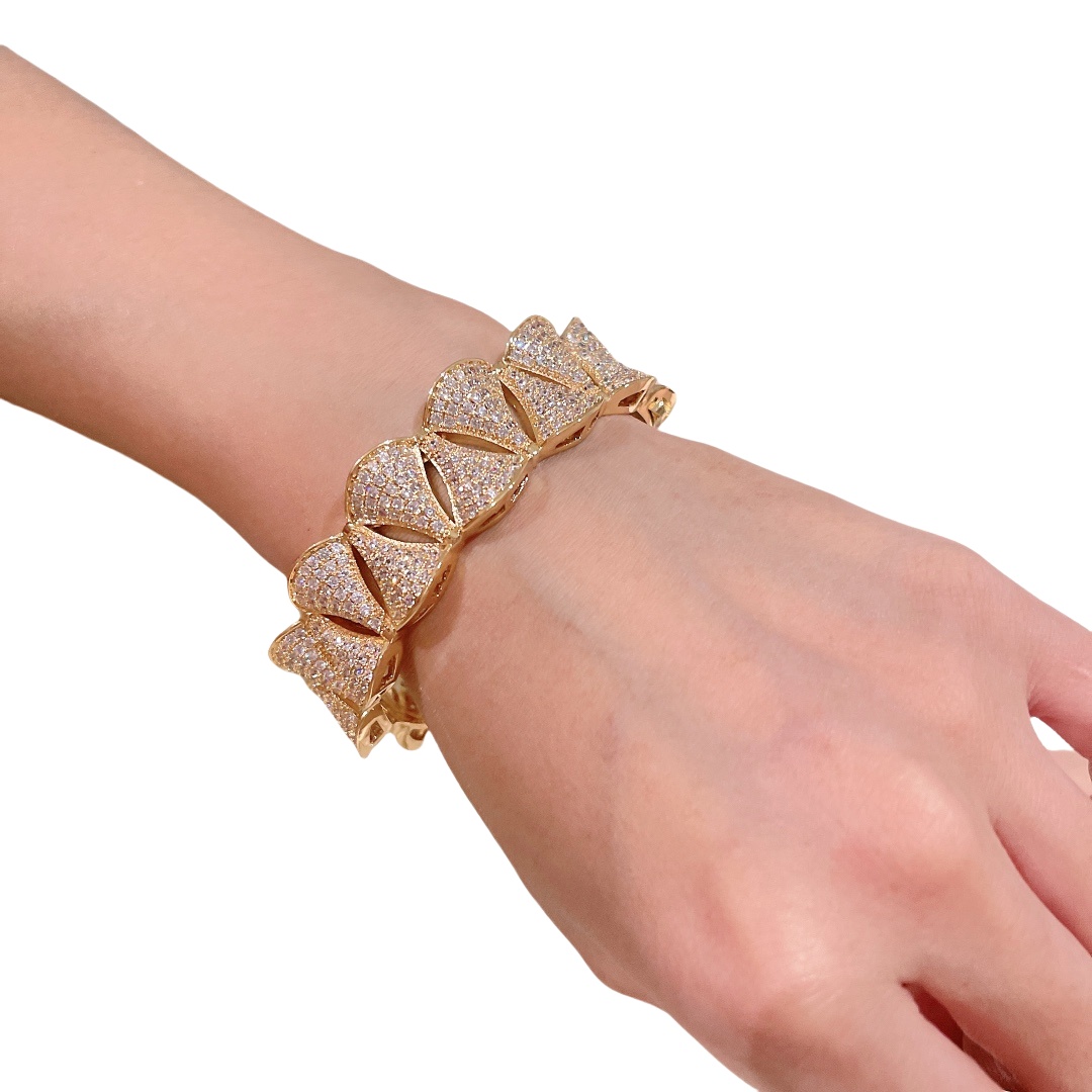 BGS002 18k gold Divas dream bangle bracelet - ccjewelryacc