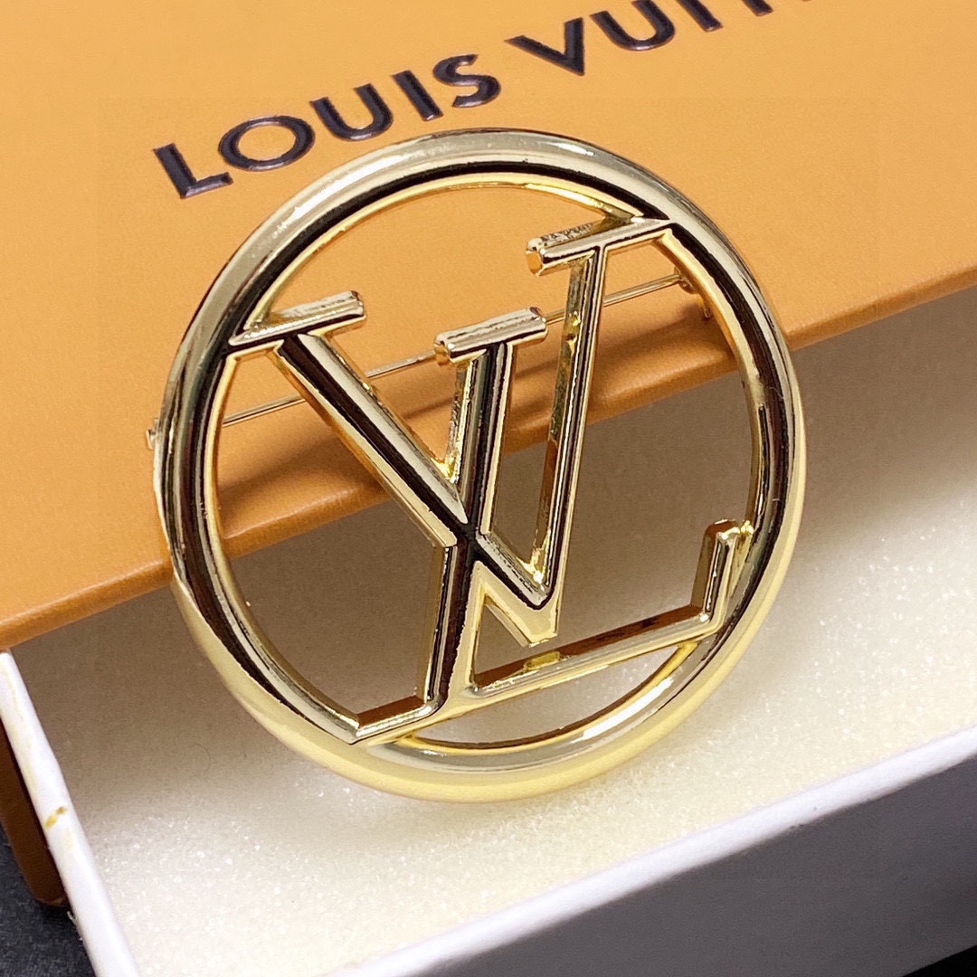 LVB011 VL LOGO BROOCH PIN in Metal - ccjewelryacc