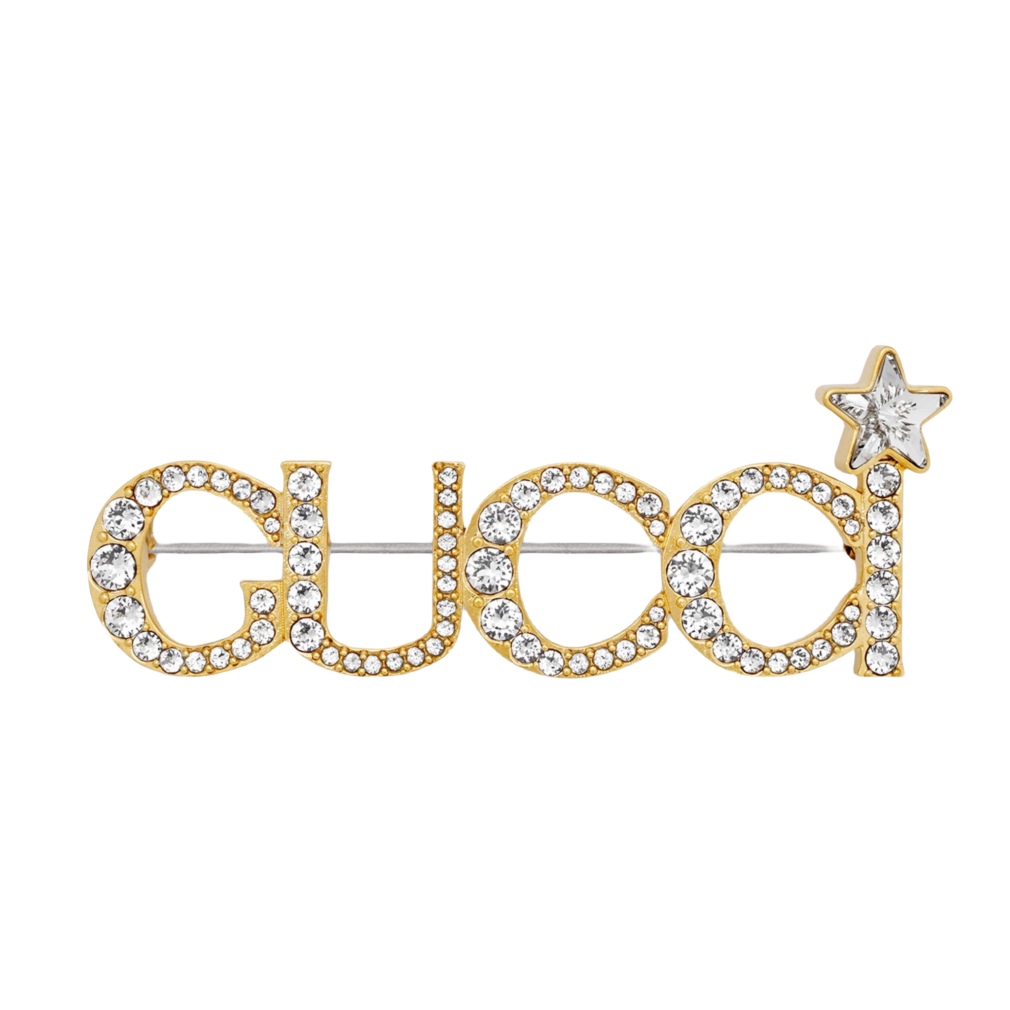 GGB012 Crystal GG letter brooch pin - ccjewelryacc