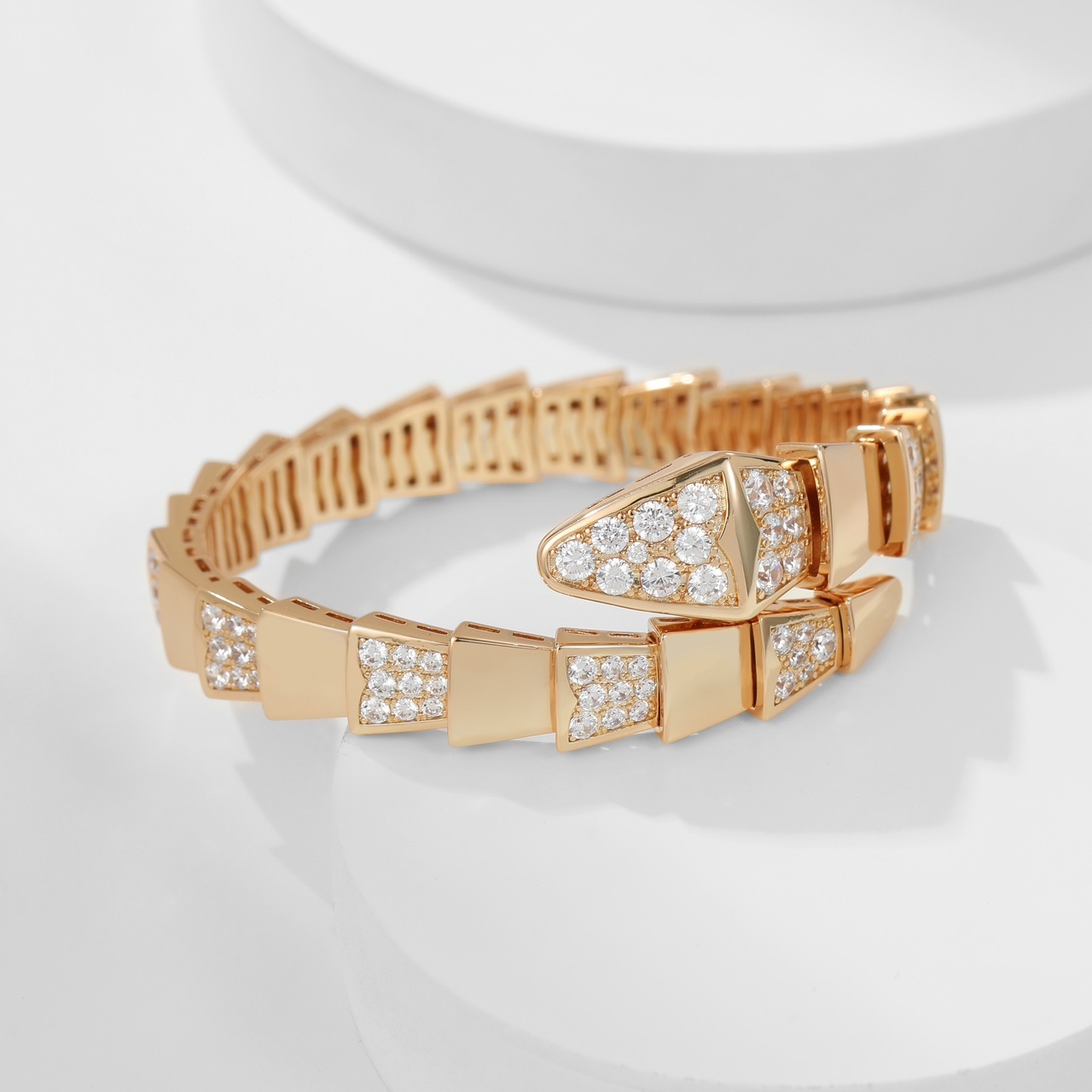 BGSV003 18K Gold Diamond Serpenti viper bracelet - ccjewelryacc
