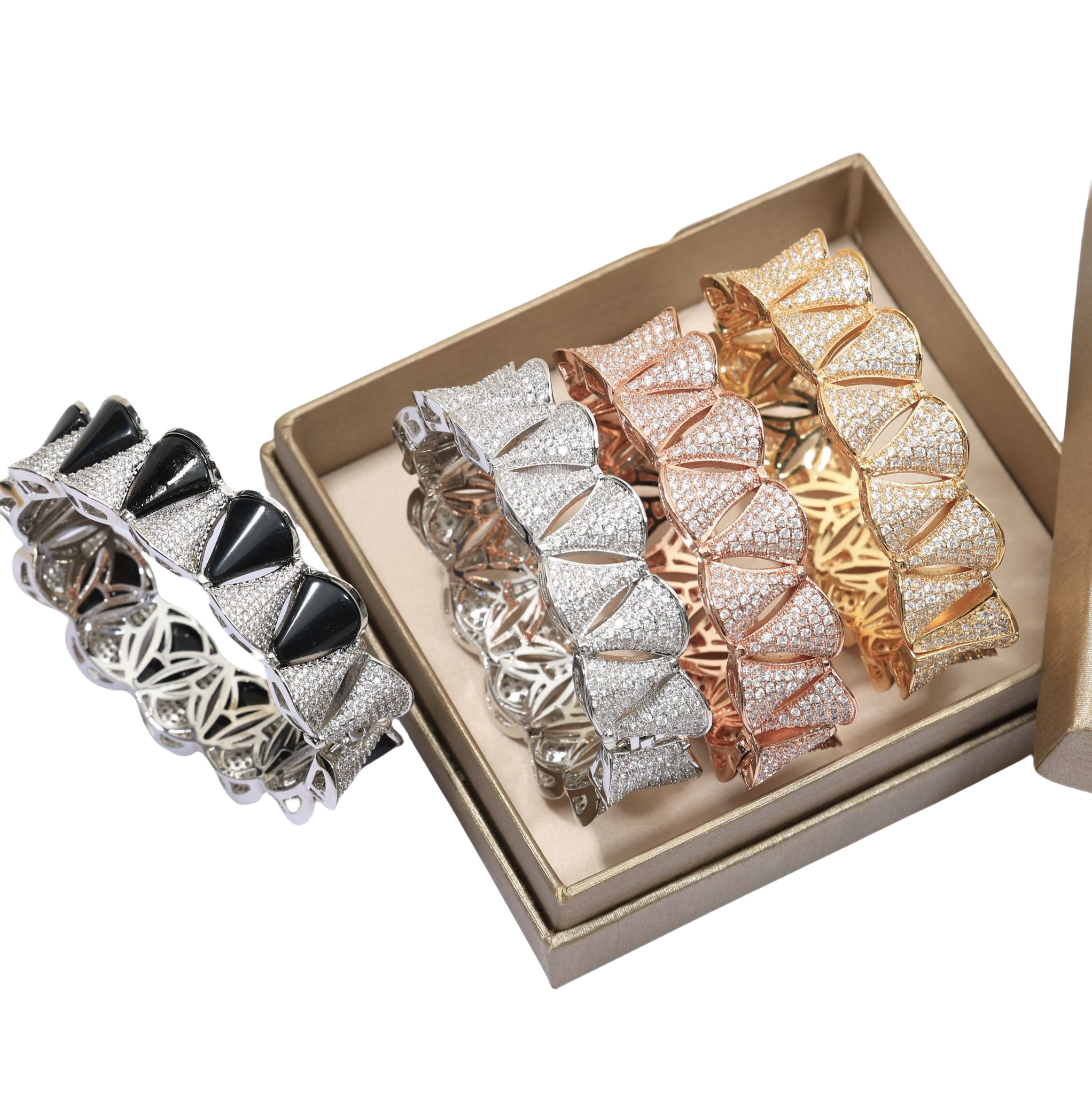 BGS002 18k gold Divas dream bangle bracelet - ccjewelryacc