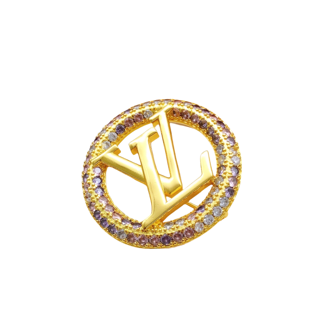 LVB014 Colorfull crystal Sparkling Louise Brooch - ccjewelryacc