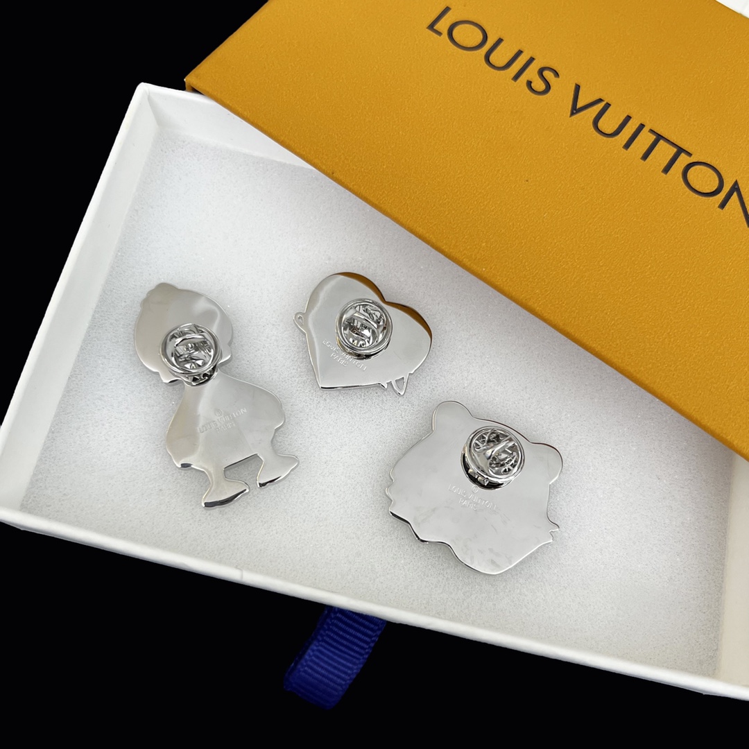 LVB006 Louis x Nigo Pins Set of 3 - ccjewelryacc