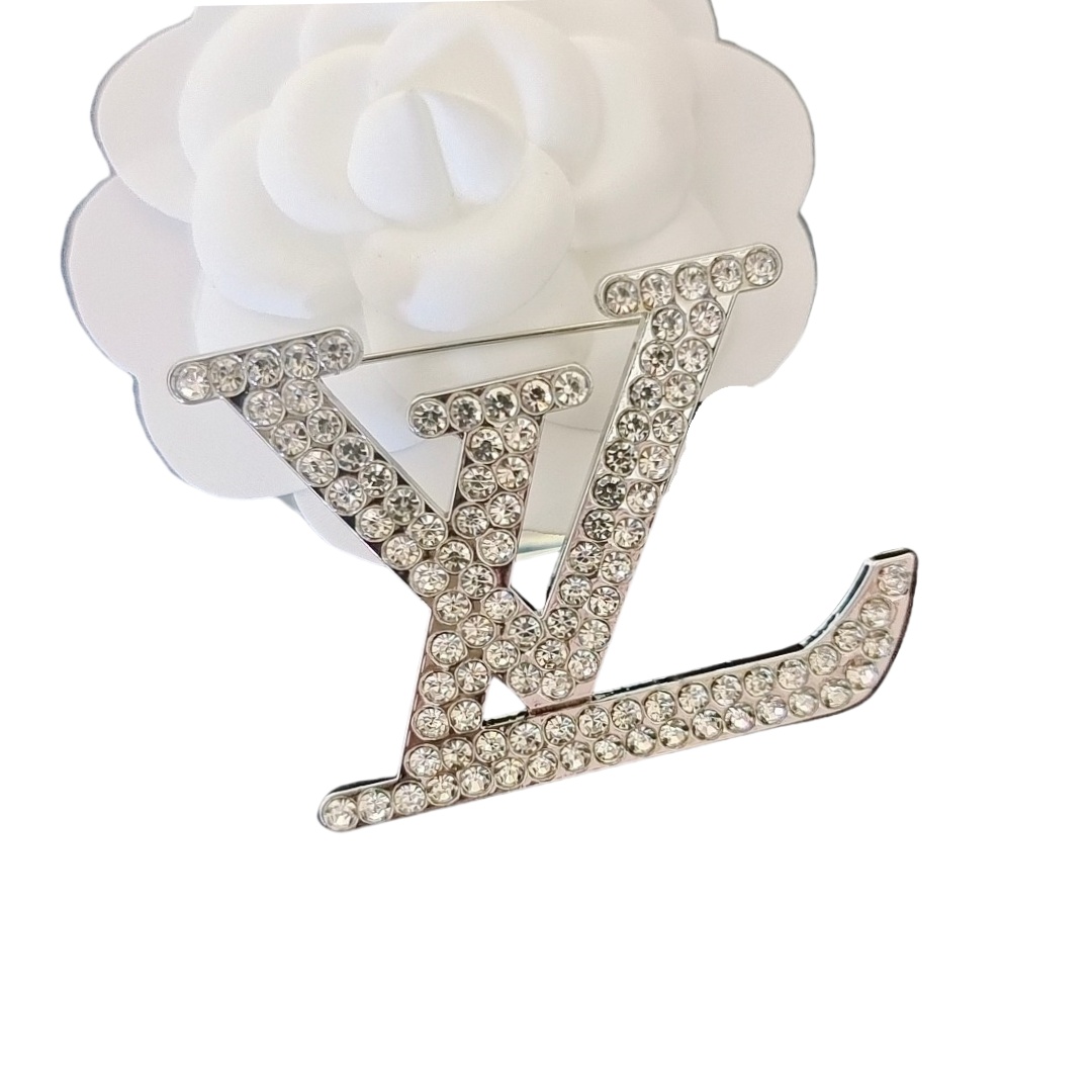 LVB016 Crystal Sparkling Louise Brooch Large - ccjewelryacc