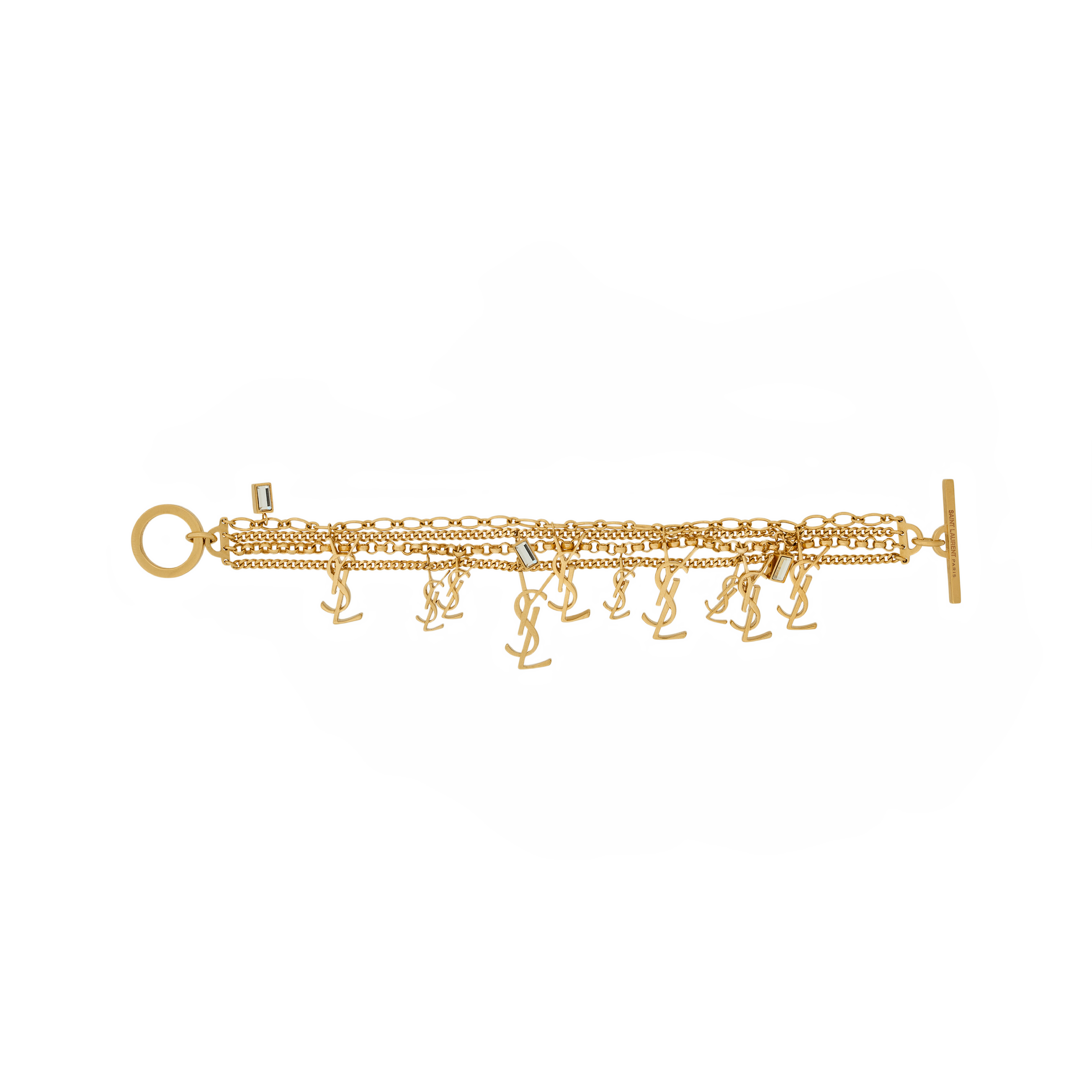 YYS009 CASSANDRE multi-chain bracelet in metal and rhinestone - ccjewelryacc