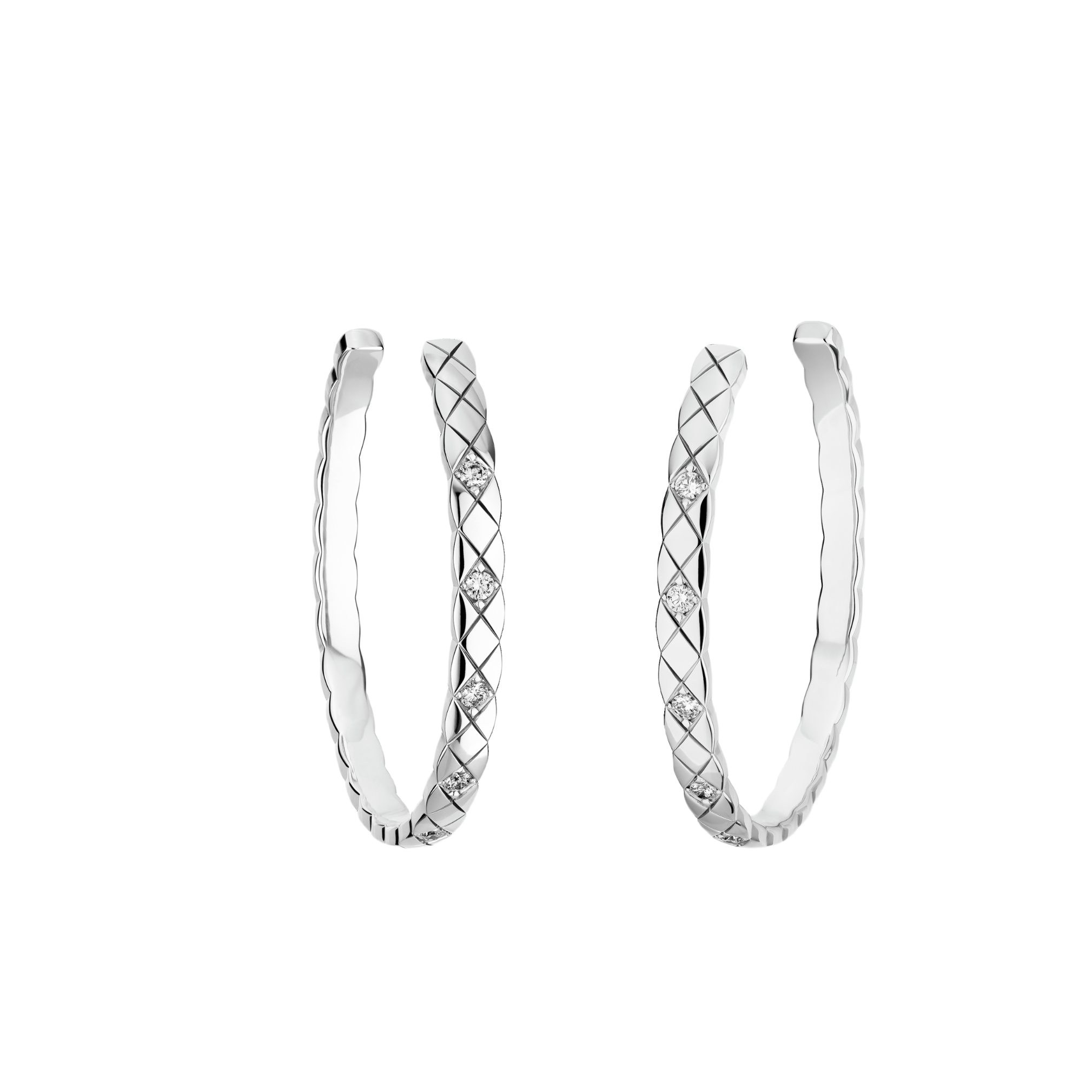 CCES013 18k White Gold/Rose Gold coco crush Hoop earring - ccfashionjewelry